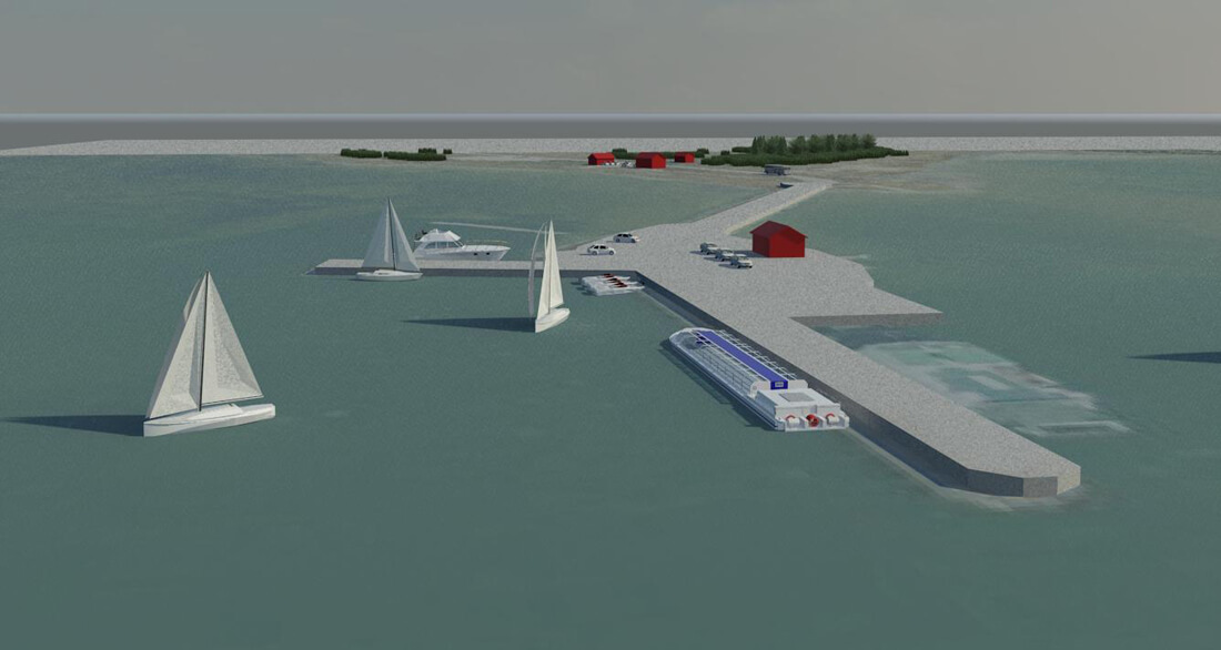 Detailed plan for Sviby harbour