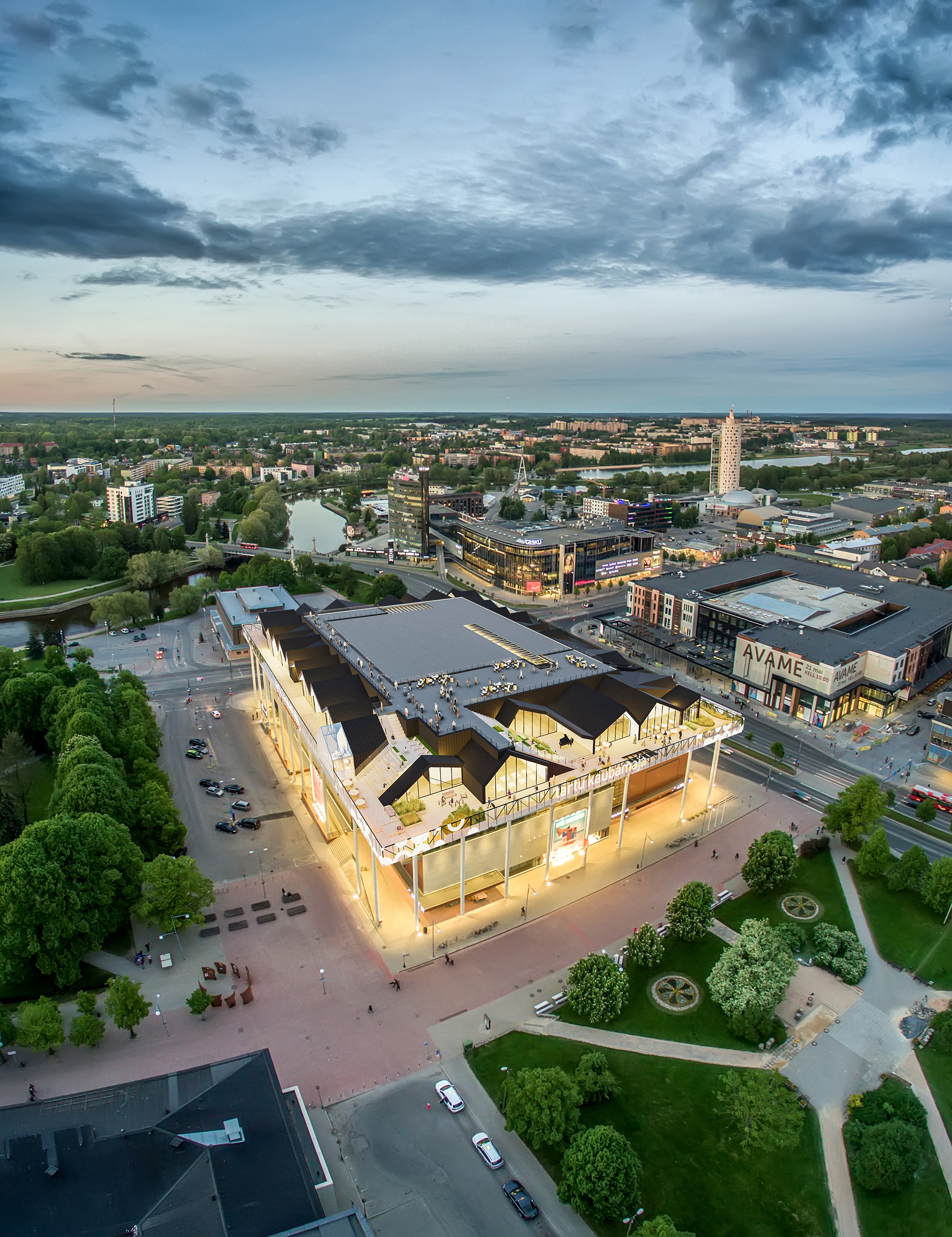 Tartu Kaubamaja roof-floor