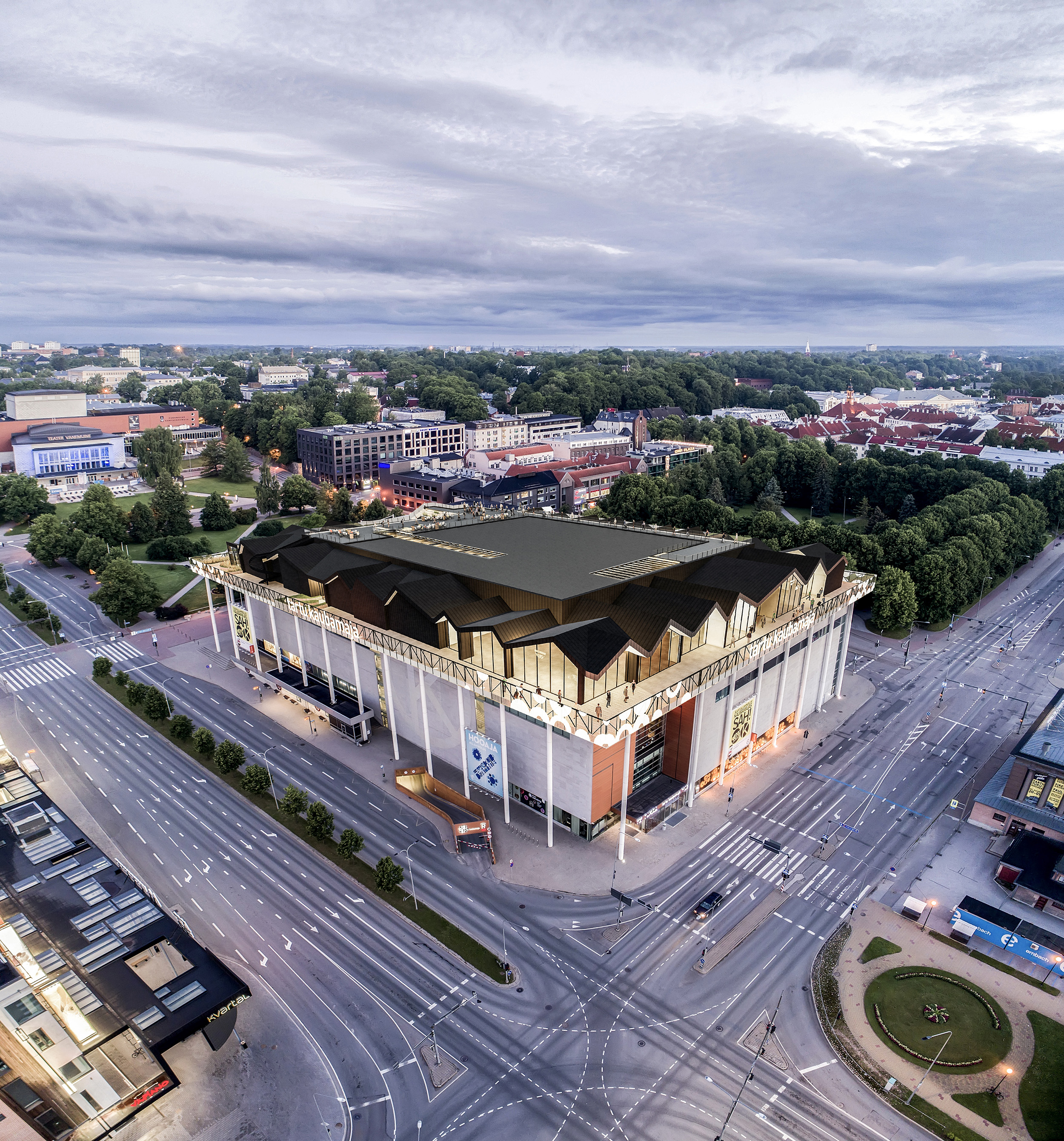 Tartu Kaubamaja roof-floor