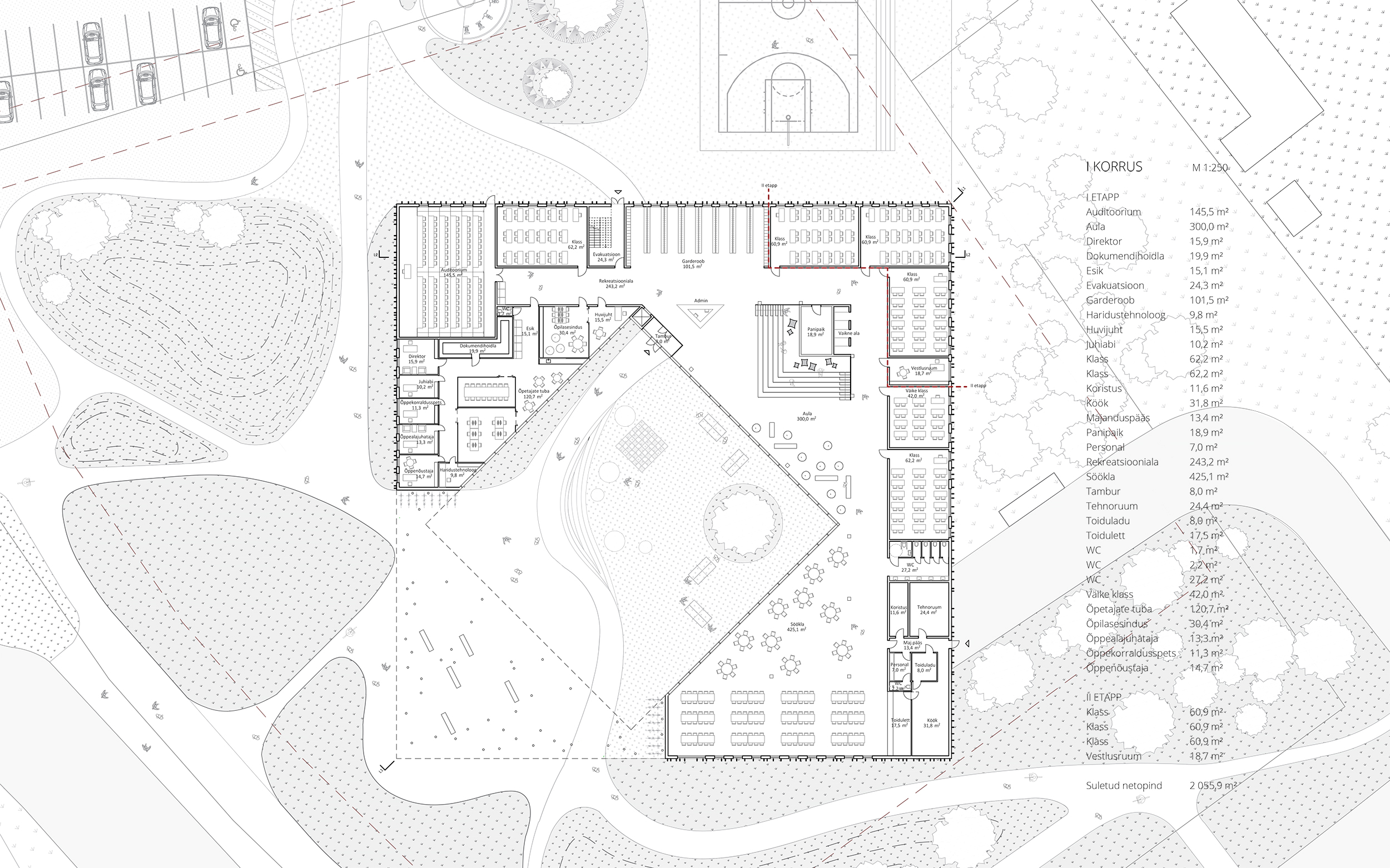 Architectural competition of Rae state gymnasium and sports building